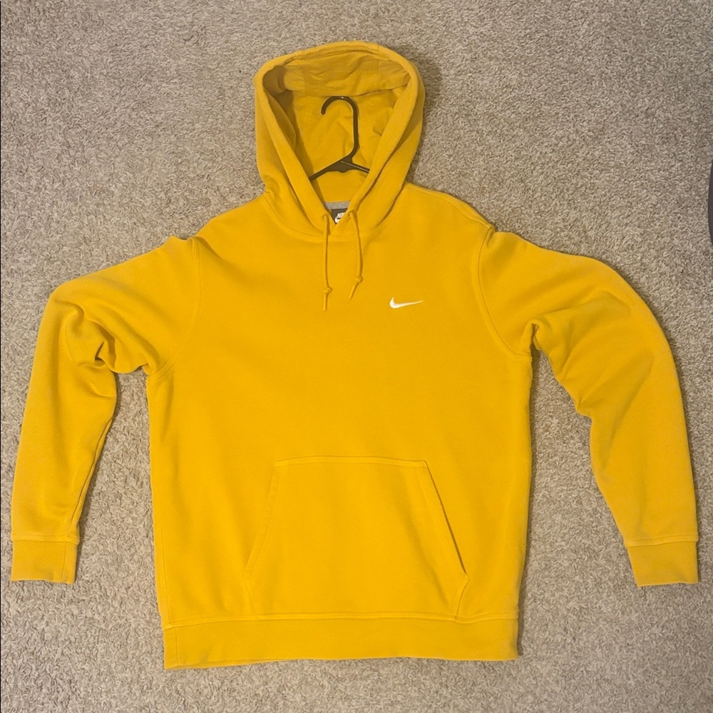 Nike Men's Mustard Yellow Hoodie